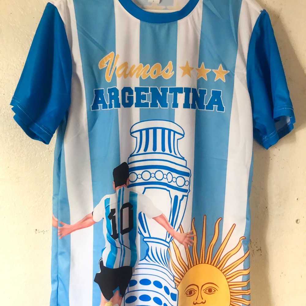 Soccer T-Shirt Size Argentina #10 Medium Or Large Size